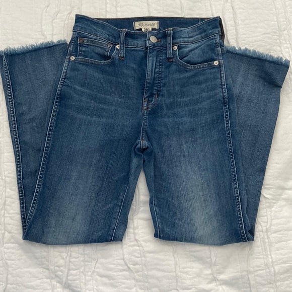 Stovepipe madewell denim jeans size 24 very slightly cropped - Picture 1 of 6